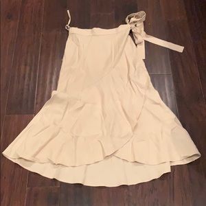 cuyana linen wrap dress